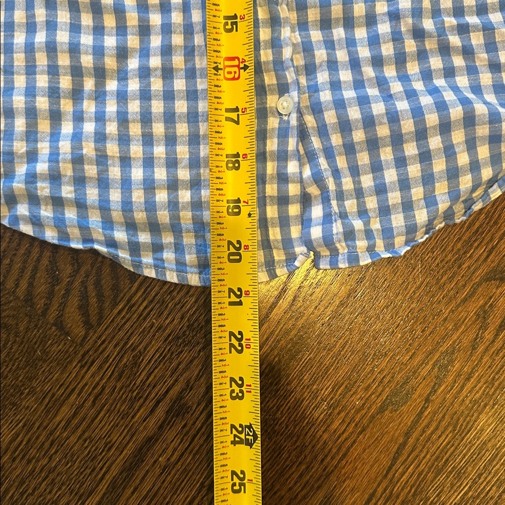 Old Navy blue and white gingham top - Picture 8 of 10